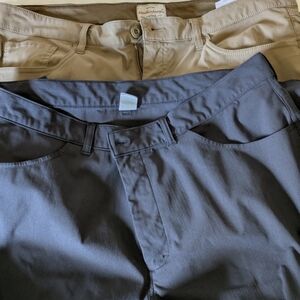Weatherproof Men's Cargo Pants in Khaki and and Old Navy Charcoal Hiking Pants